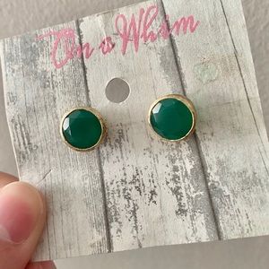 BRAND NEW Emerald Green Studs